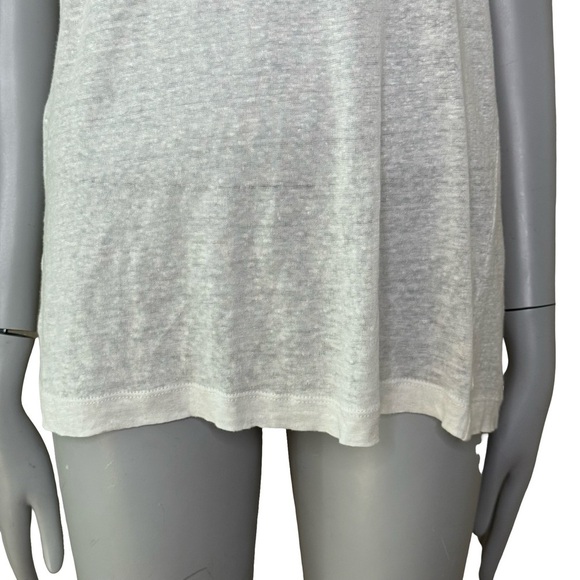 CURRENT/ELLIOTT “The Cosmos Tee” 100% Linen Flutter Sleeve Knit Top W/Tag 4/XL - Picture 10 of 14